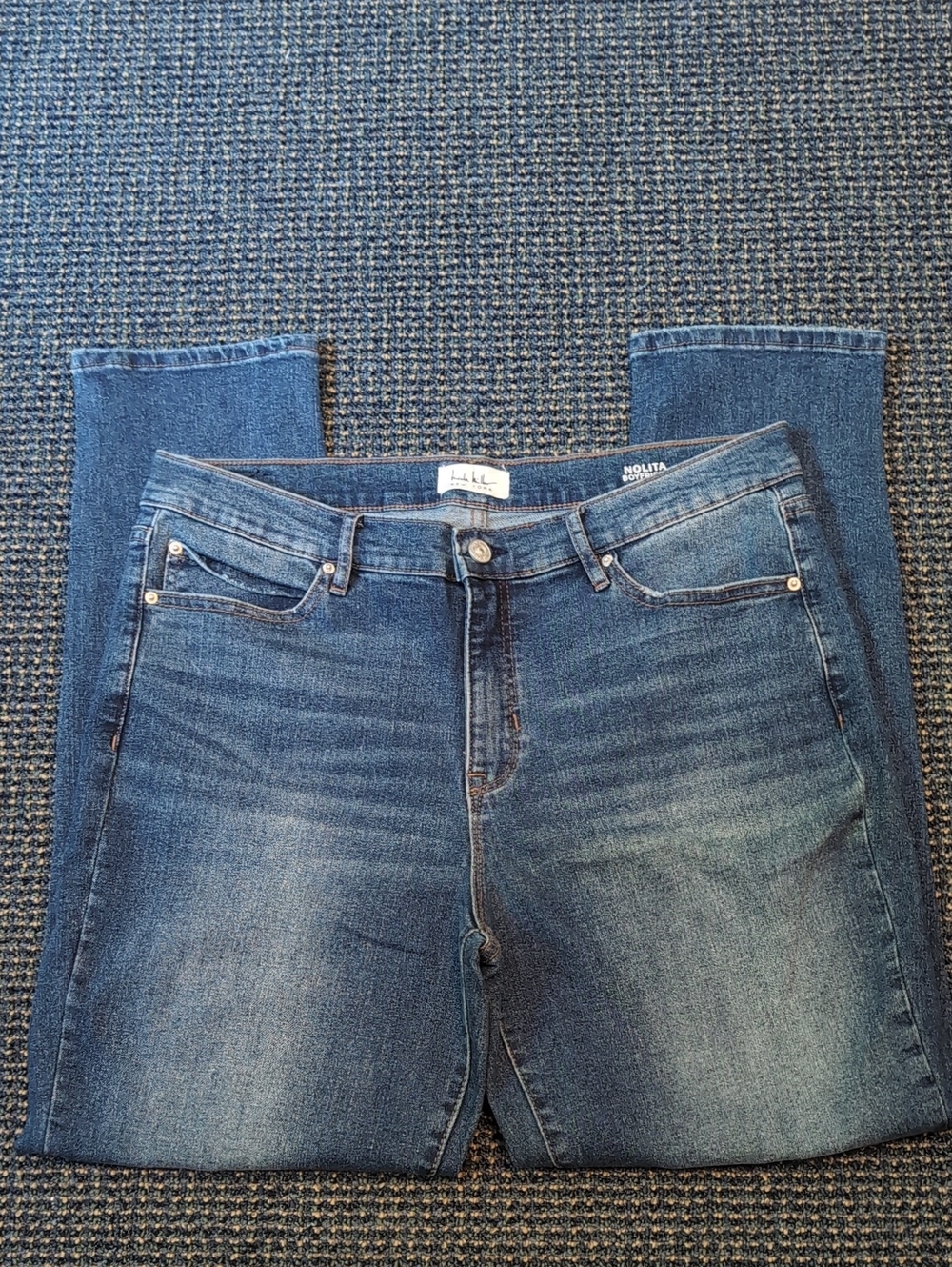 Nicole Miller Straight-Leg Blue Denim Jeans